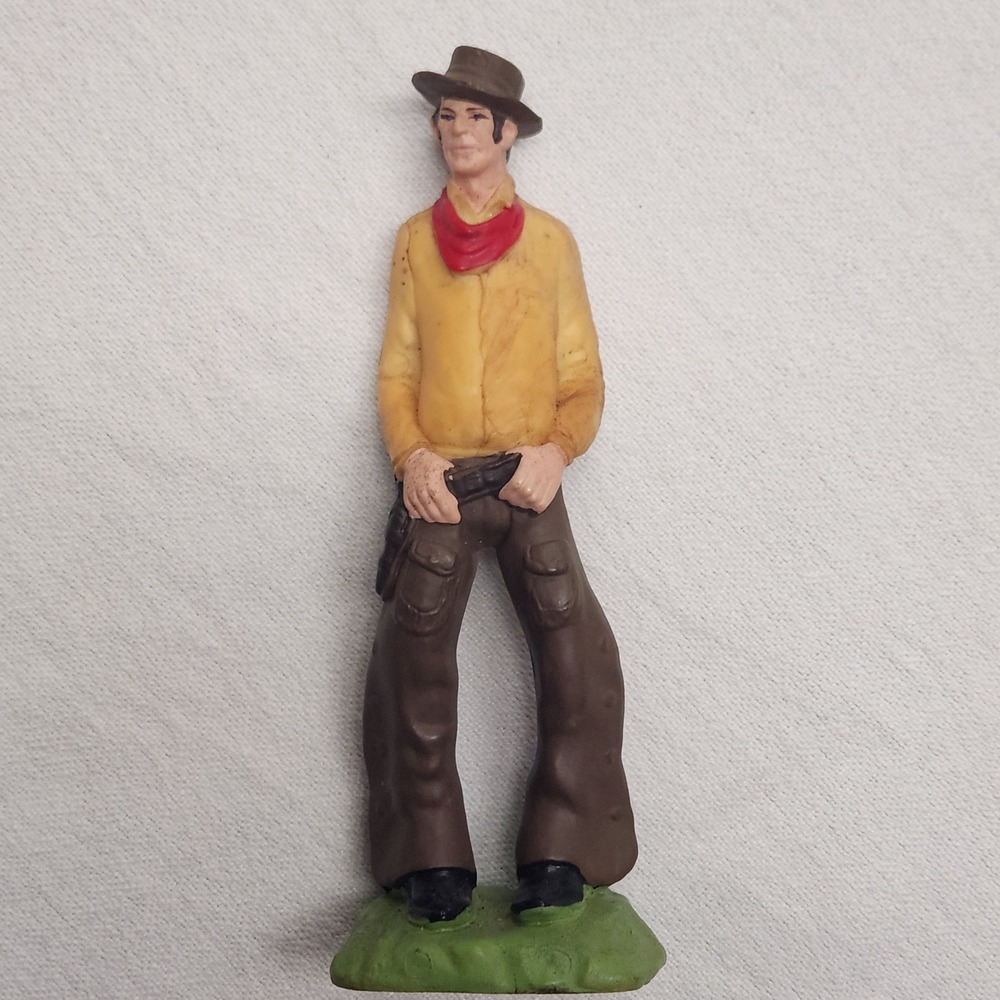Vintage 1972 Wilton Cowboy Cake Topper‎ Figurine Western Retro 5in